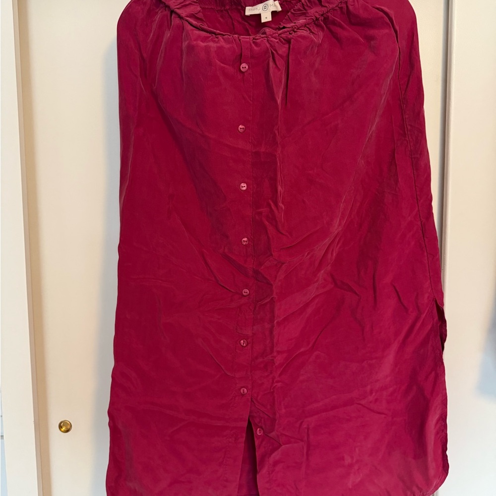 Elegant Pink Button-Down Skirt